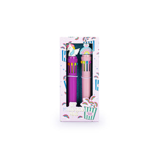 Afbeelding laden in galerijviewer, Dream pop set van 2 multicolor pennen unicorn | 6 stuks