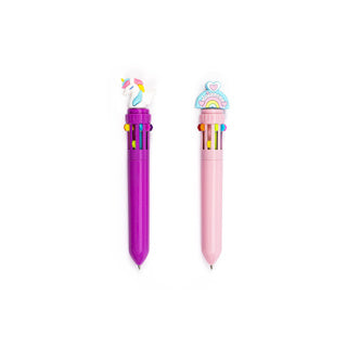 Afbeelding laden in galerijviewer, Dream pop set van 2 multicolor pennen unicorn | 6 stuks