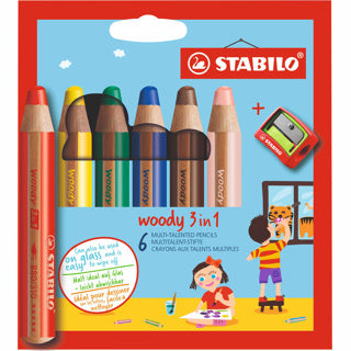 Load image into Gallery viewer, Stabilo woody 3 in 1 - multitalent potlood - set 6 stuks