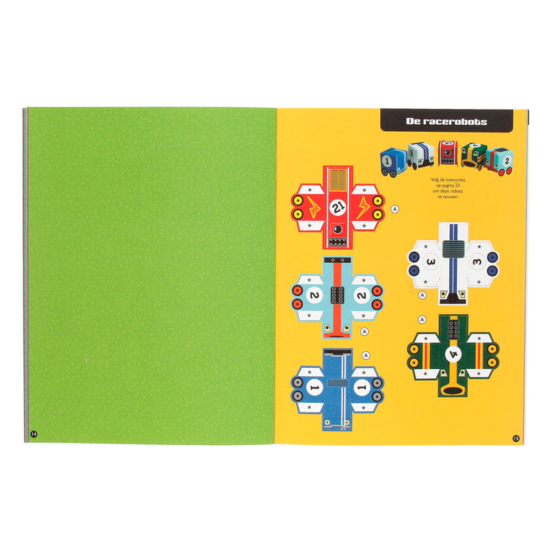 Load image into Gallery viewer, Wins holland paper toys knutelsboek - coole robots