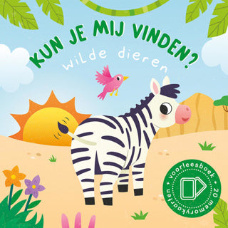 Load image into Gallery viewer, Lantaarn publishers kun je mij vinden? wilde dieren voorleesboek en 20 memokaarten