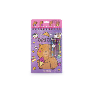 Afbeelding laden in galerijviewer, Dream pop schets en stickerboek capibara