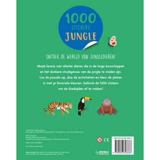 Afbeelding laden in galerijviewer, Boek stickerboek 1000 stickers jungle