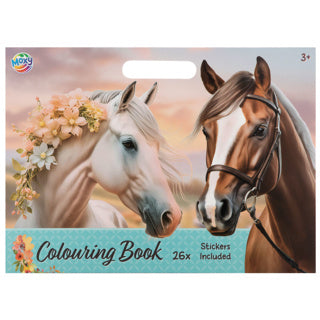Load image into Gallery viewer, Creative craft group kleurboek paarden met stickervel - 26 pagina's