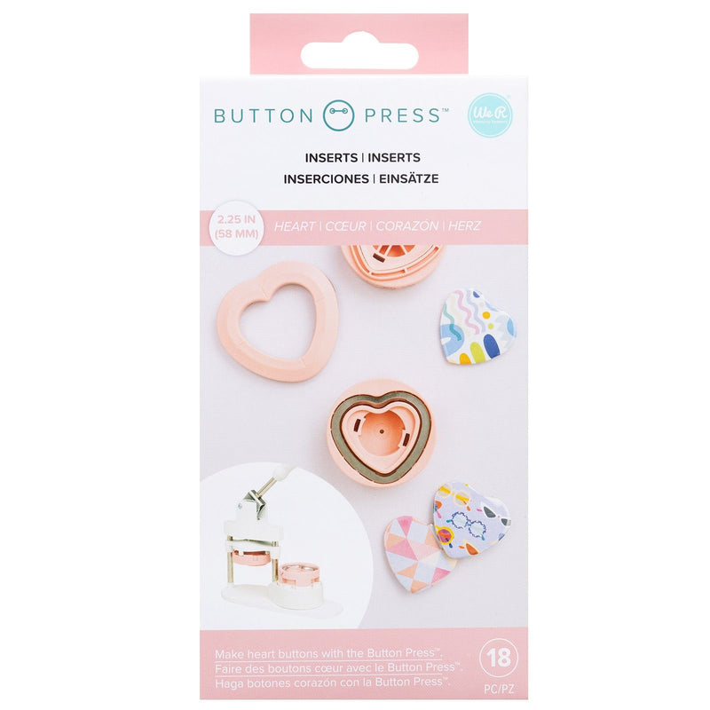 Load image into Gallery viewer, We r makers • button press inzetstuk hart ø58mm