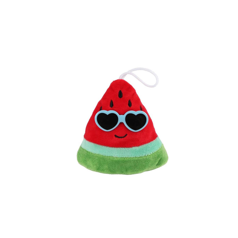 Afbeelding laden in galerijviewer, Fluffy menu fruit pluche met zonnebril 4ass 6cm