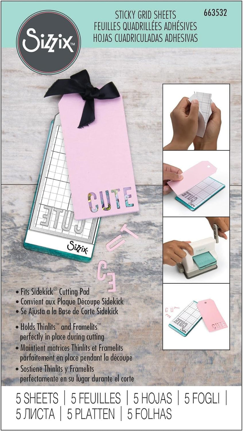 Load image into Gallery viewer, Sizzix • sticky grid sheets 6,35x11,43cm 5pieces