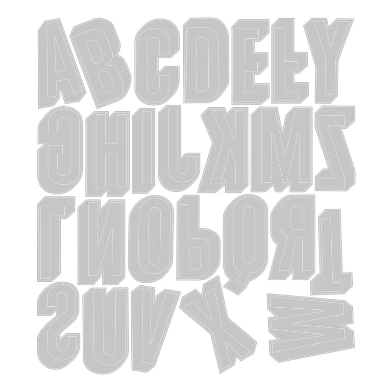 Load image into Gallery viewer, Sizzix • tim holtz thinlits die set alphanumeric shadow upper 26pcs