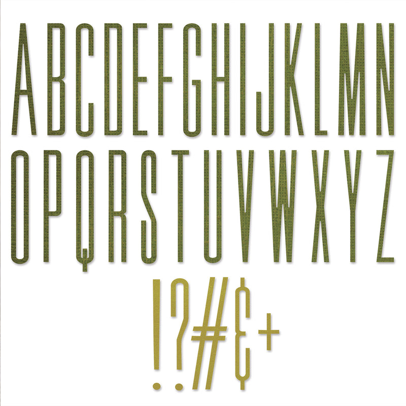 Load image into Gallery viewer, Sizzix • tim holtz thinlits die set alphanumeric stretch upper 31pcs