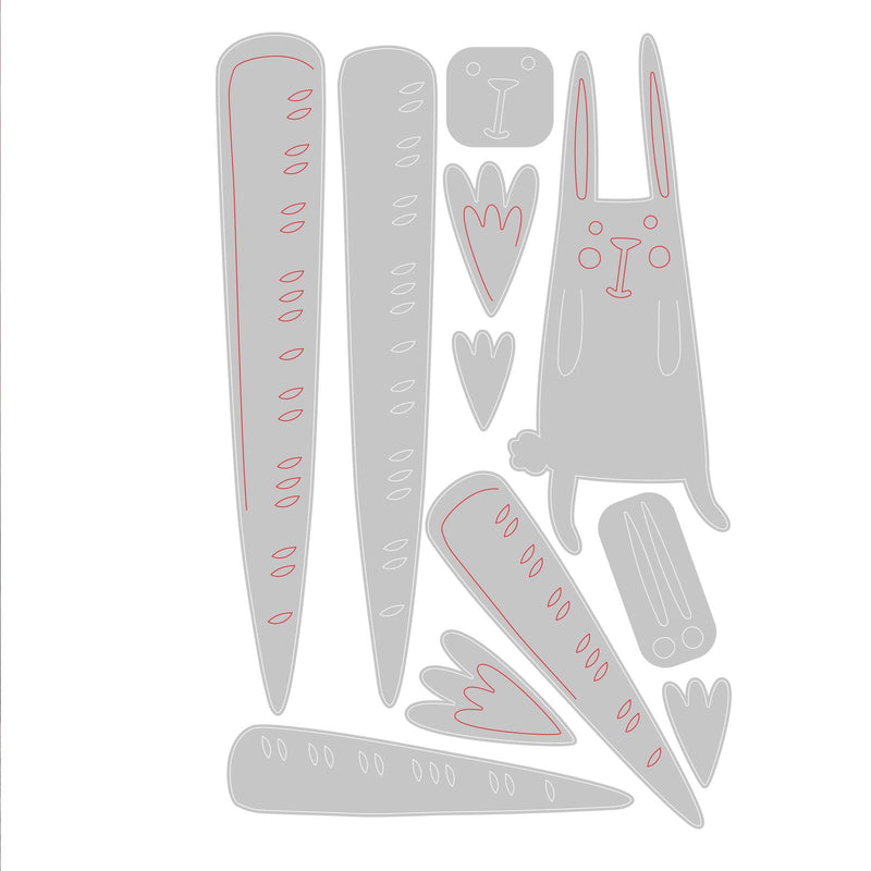 Load image into Gallery viewer, Sizzix • tim holtz thinlits die set carrot bunny 11pcs