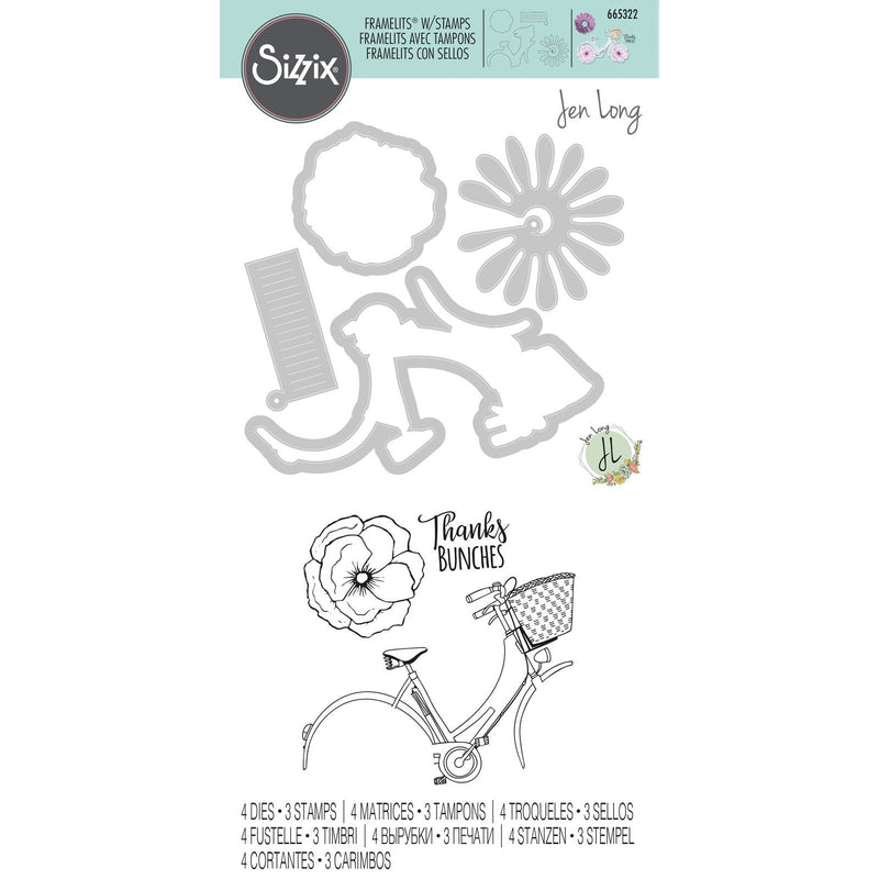 Load image into Gallery viewer, Sizzix • framelits die set thankful bicycle
