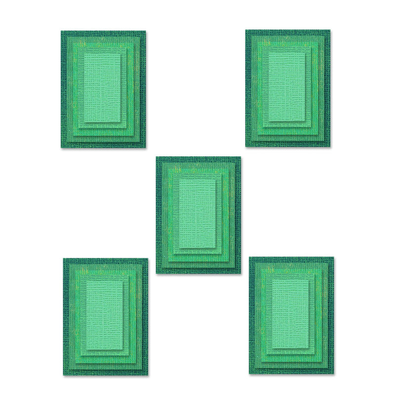 Afbeelding laden in galerijviewer, Sizzix • tim holtz thinlits die set stacked tiles rectangles 25pcs