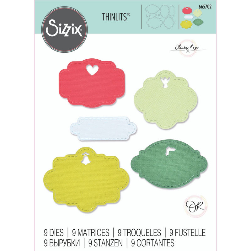 Load image into Gallery viewer, Sizzix • thinlits die set aperture labels #1