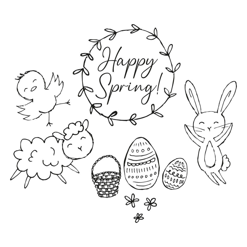 Load image into Gallery viewer, Sizzix • clear stamps set spring essentials 9stuks