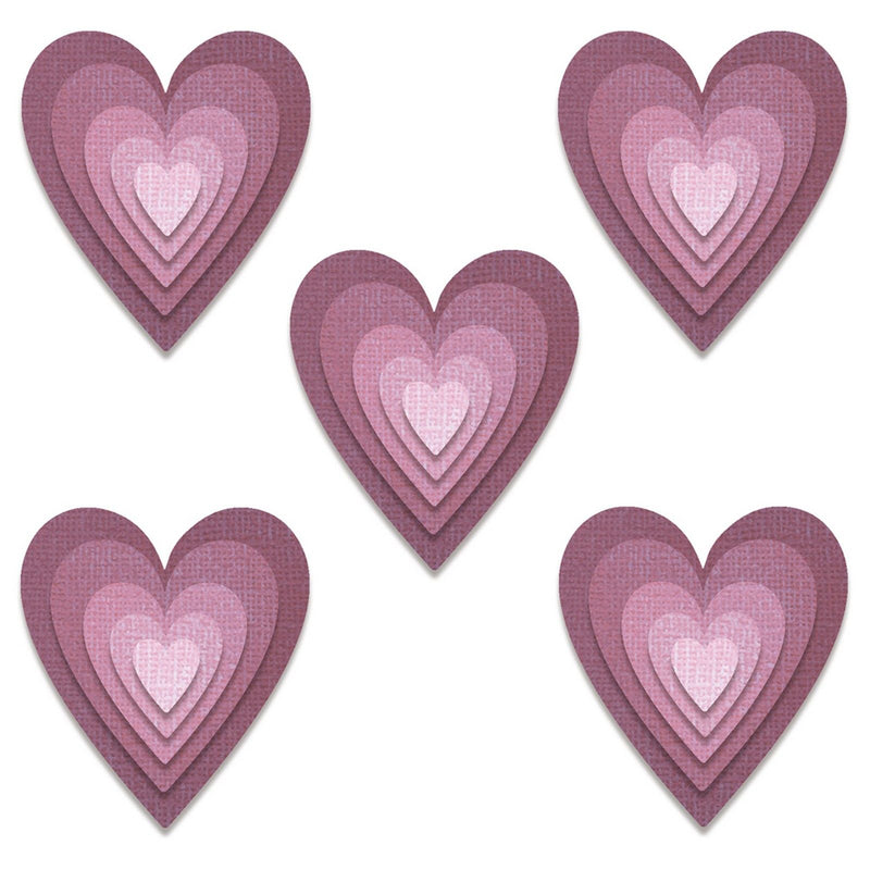 Load image into Gallery viewer, Sizzix • tim holtz thinlits die set stacked tiles hearts 25pcs