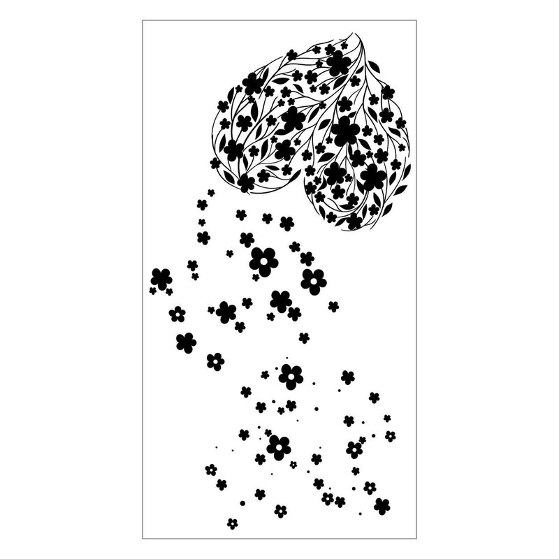 Load image into Gallery viewer, Sizzix • layered clear stamp set blossom heart 3pieces