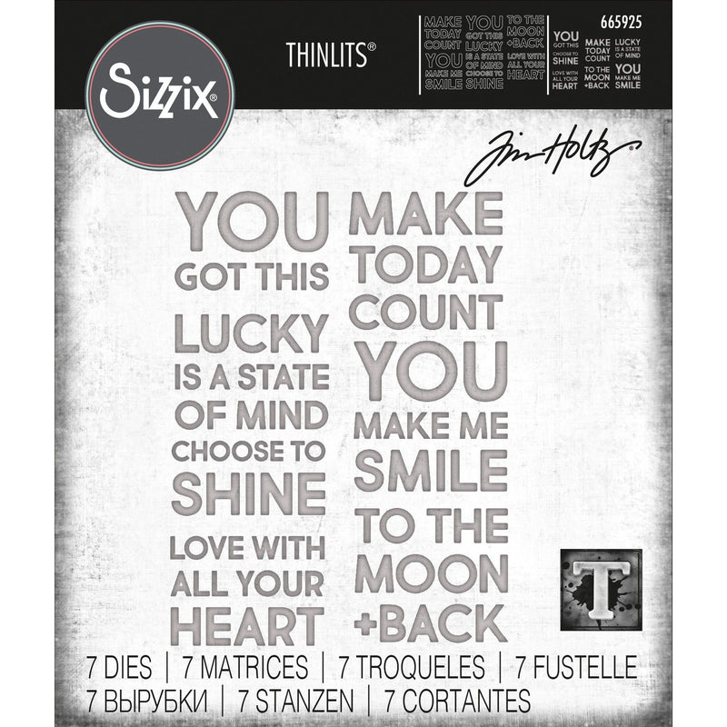 Load image into Gallery viewer, Sizzix • tim holtz thinlits die set bold text #2 7pcs
