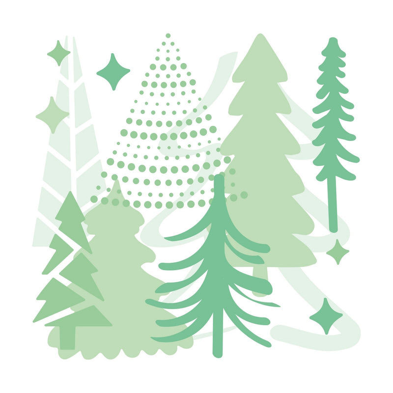 Load image into Gallery viewer, Sizzix • layered stencils doddle trees 4stuks