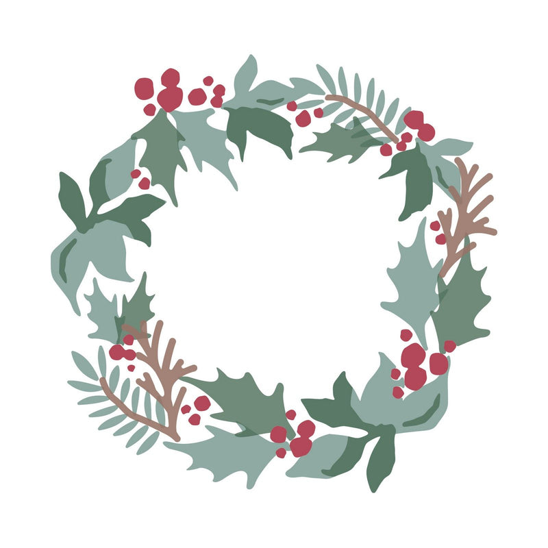 Load image into Gallery viewer, Sizzix • layered stencils holly wreath 4stuks