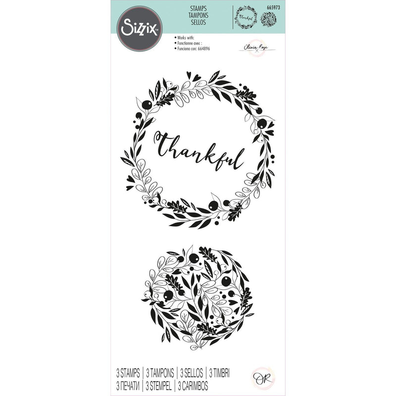 Load image into Gallery viewer, Sizzix • clear stamps autumn wreath