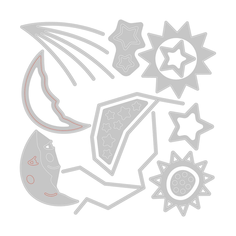 Load image into Gallery viewer, Sizzix • thinlits die set night light