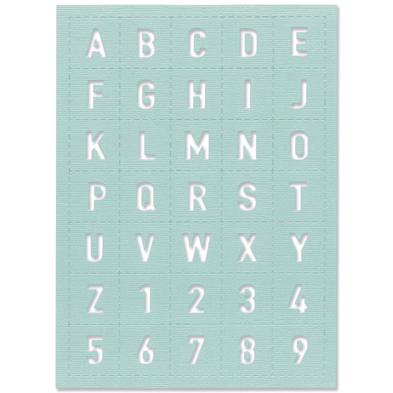 Load image into Gallery viewer, Sizzix • thinlits die tile alphanumeric