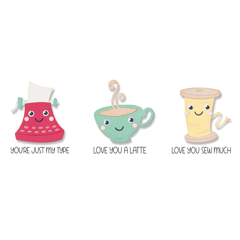 Load image into Gallery viewer, Sizzix • thinlits die set stamps crazy characters #1 7stuks
