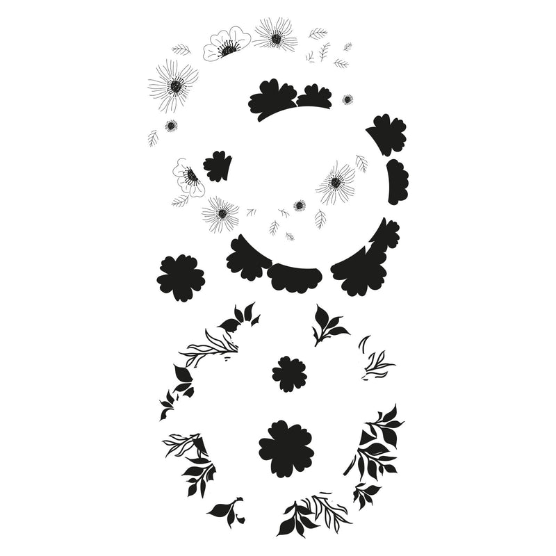 Load image into Gallery viewer, Sizzix • layered clear stamps botanic wreath 6pcs