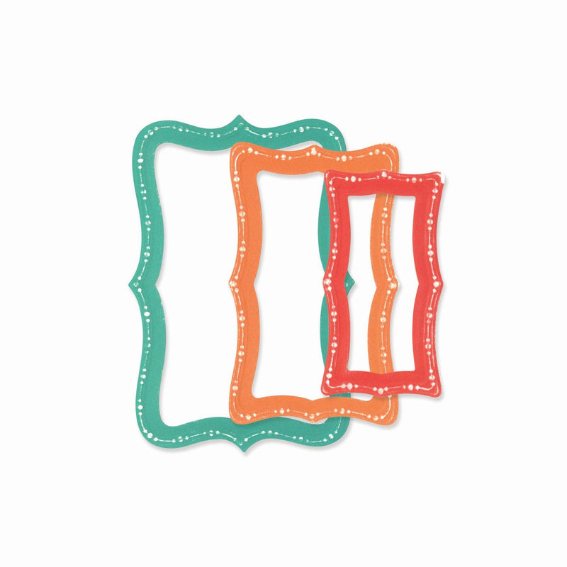 Load image into Gallery viewer, Sizzix • framelits die set fanciful doris dotted top note 8pcs