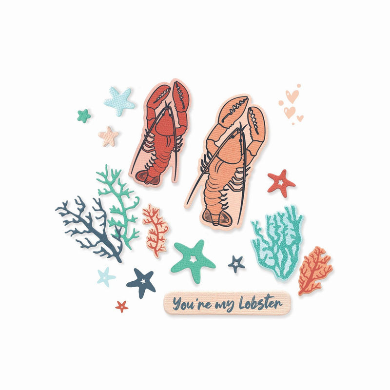 Load image into Gallery viewer, Sizzix • framelits die set with stamps you're my lobster 24pcs