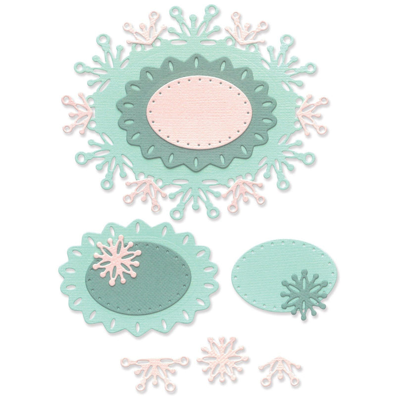 Load image into Gallery viewer, Sizzix • thinlits die set snowflake labels 6pcs