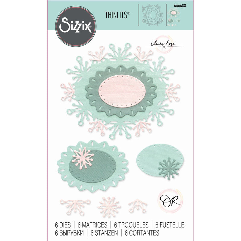 Load image into Gallery viewer, Sizzix • thinlits die set snowflake labels 6pcs