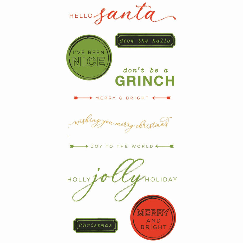 Load image into Gallery viewer, Sizzix • clear stamp set with framelits die jolly sentiments 14pcs