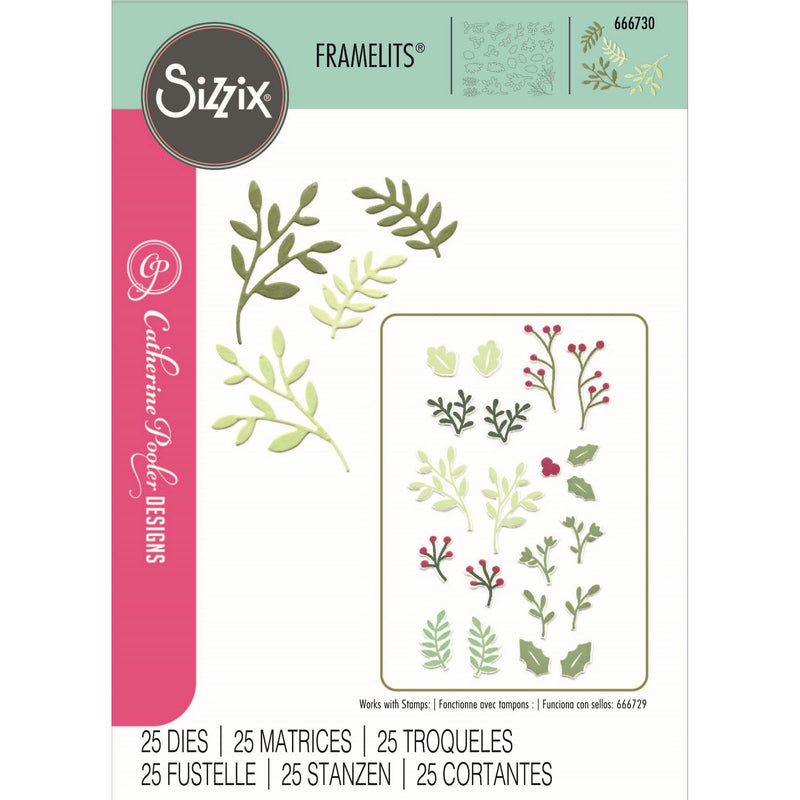 Load image into Gallery viewer, Sizzix • framelits die set happy holly days nr.2 25pcs