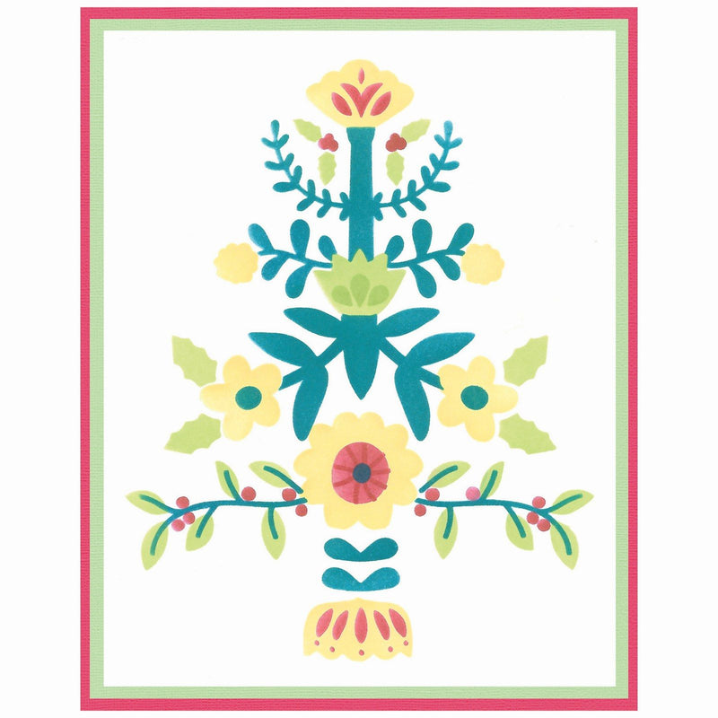 Load image into Gallery viewer, Sizzix • layered stencils a6 folk tree 4pcs