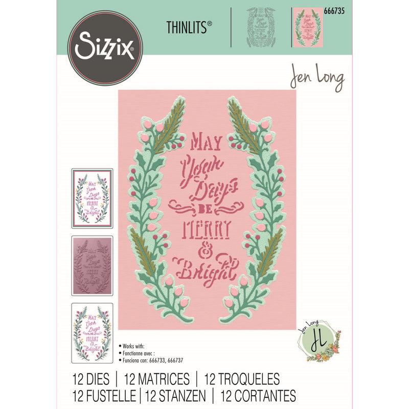 Load image into Gallery viewer, Sizzix • thinlits die set merry bright nr.2 12pcs