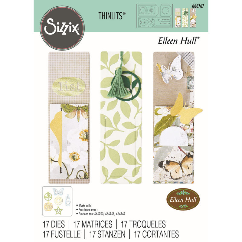 Load image into Gallery viewer, Sizzix • thinlits die set bookmark, pockets toppers 17pcs
