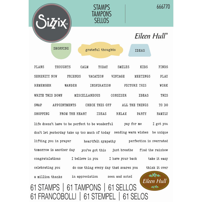 Load image into Gallery viewer, Sizzix • clear stamp set a5 fan favorites 61pcs