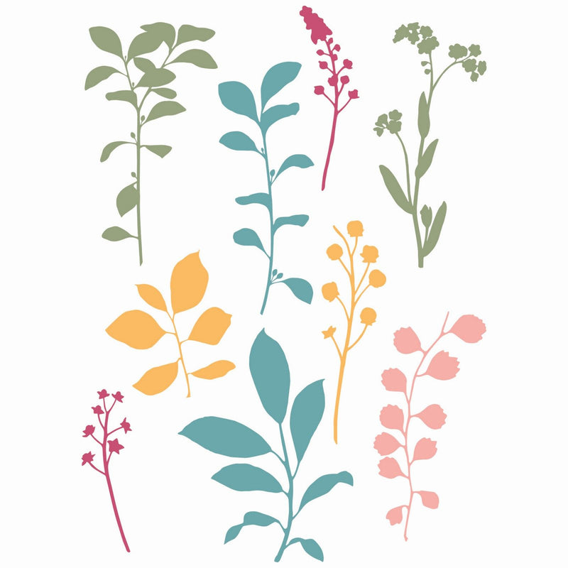 Load image into Gallery viewer, Sizzix • clear stamps set fine stems 01 9pcs