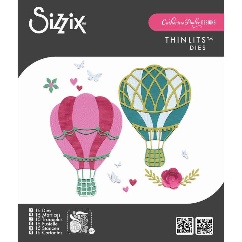Load image into Gallery viewer, Sizzix • thinlits die set 15pcs floating fancy by catherine pooler