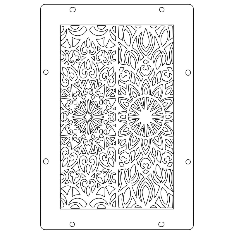 Load image into Gallery viewer, Sizzix • studio: a5 clear stamps 3pcs a5 stencils build it by mark montano