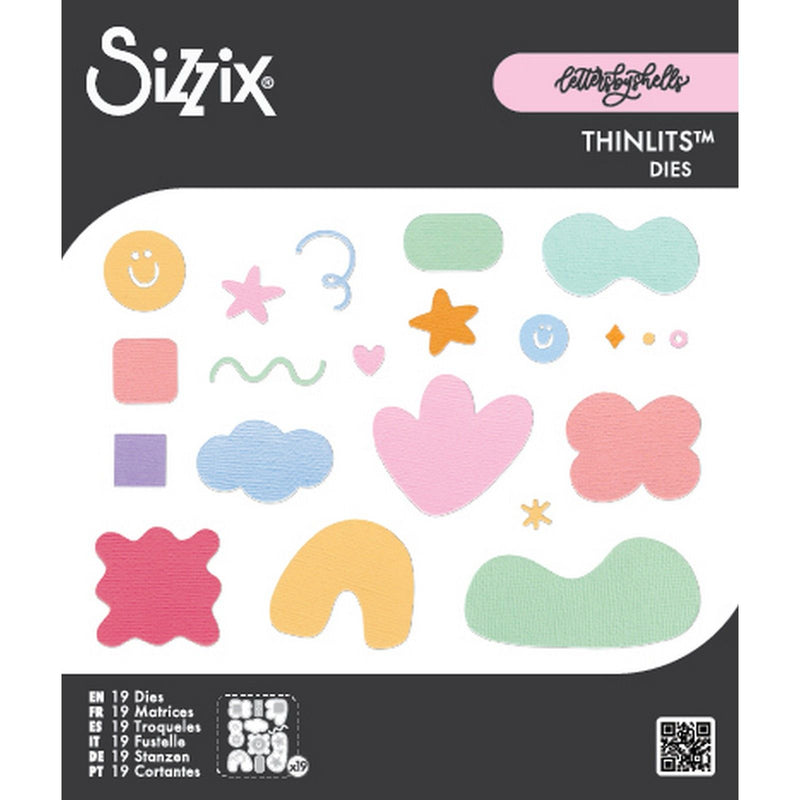 Load image into Gallery viewer, Sizzix • thinlits die set 19pcs abstract doodles by letters by shells