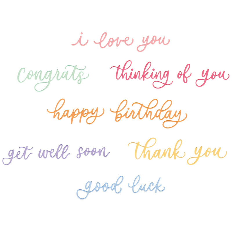 Load image into Gallery viewer, Sizzix • thinlits die set 11pcs common greetings by letters by shells