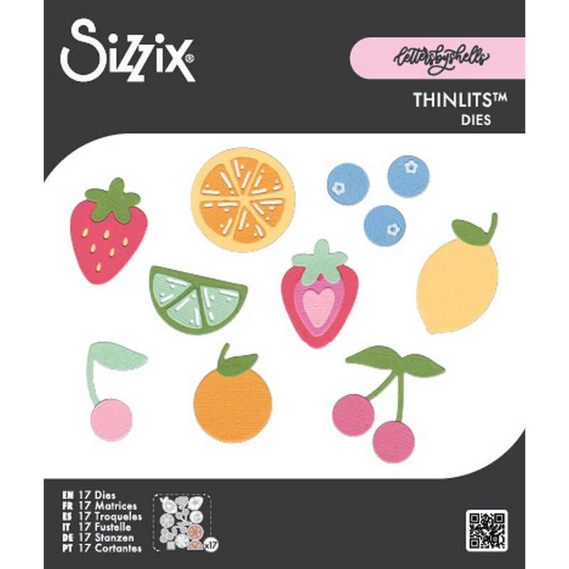 Load image into Gallery viewer, Sizzix • thinlits die set 17pcs fruit doodles by letters by shells