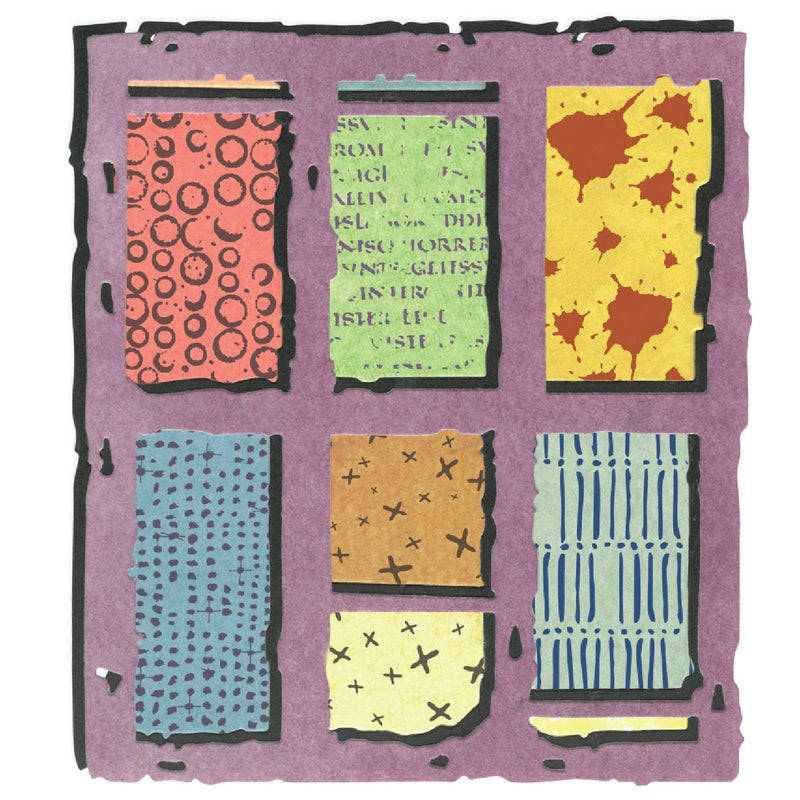 Load image into Gallery viewer, Sizzix • thinlits die set 2pcs w 6pcs stamps viewfinder by seth apter