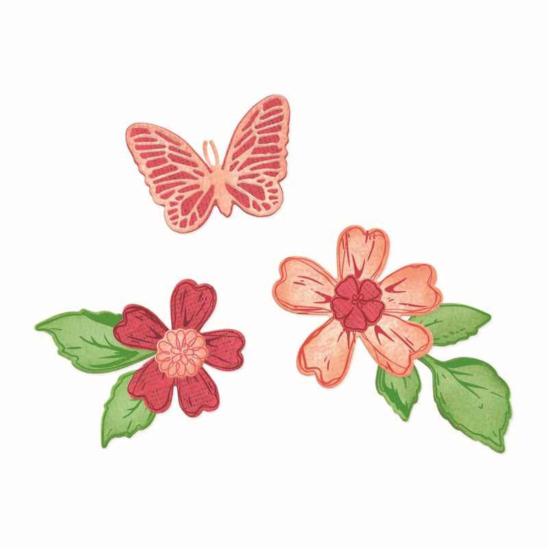 Load image into Gallery viewer, Sizzix • clear stamps set 19pcs 9pcs framelits sweet sprigs by 49 market