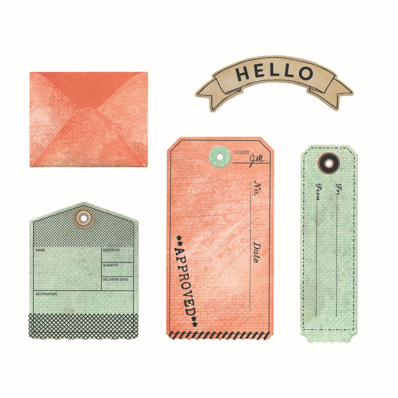 Load image into Gallery viewer, Sizzix • clear stamps set 6pcs 17pcs framelits tag it by 49 market