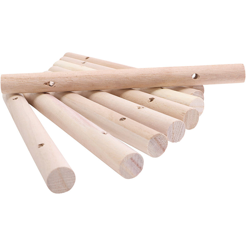 Load image into Gallery viewer, Creativ company https: www.cchobby.nl houten-staven-voor-onderzetter-d-14-15-mm-afm-18-cm-gatgrootte-4-mm-108-stuk-1-doos