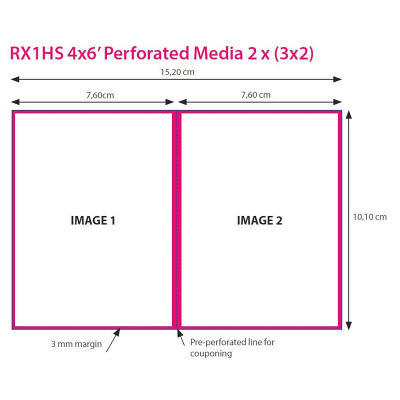 Load image into Gallery viewer, DNP Papier DSRX1HS-4X6P 2 Rol � 700 St. 10x15 Geperforeerd voor DS-RX1HS
