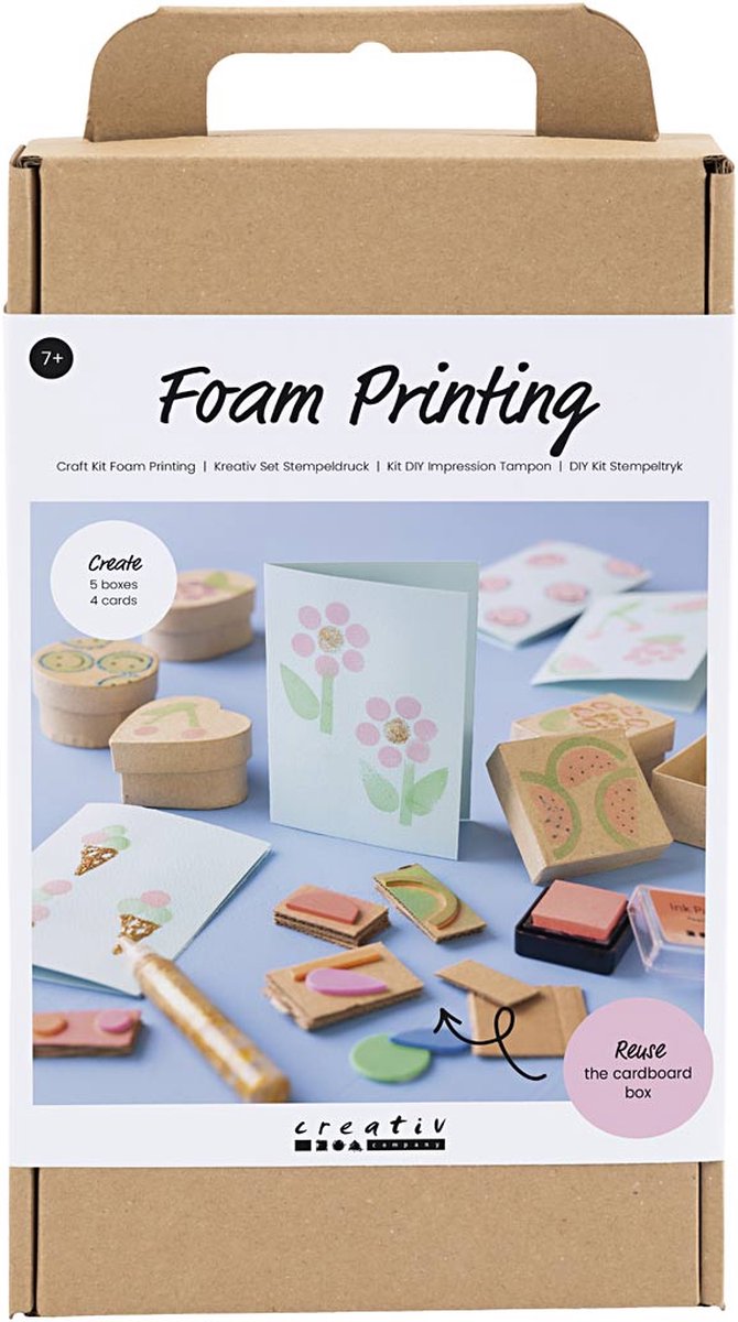 Afbeelding laden in galerijviewer, Creativ company hobbyset foam druk versierde dozen en kaarten